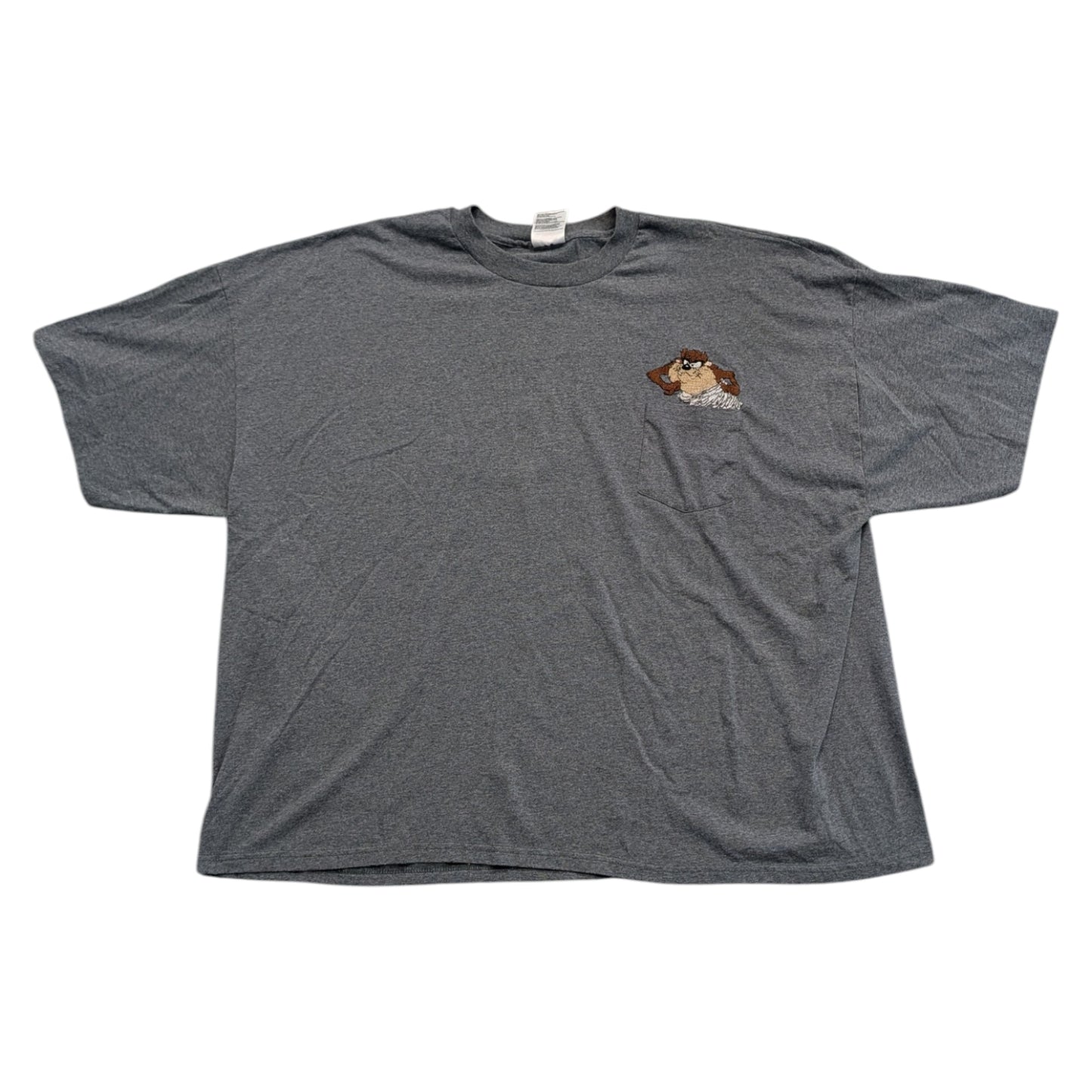 90s Needlepoint Tazmanian Devil Short Sleeve Pocket T shirt
