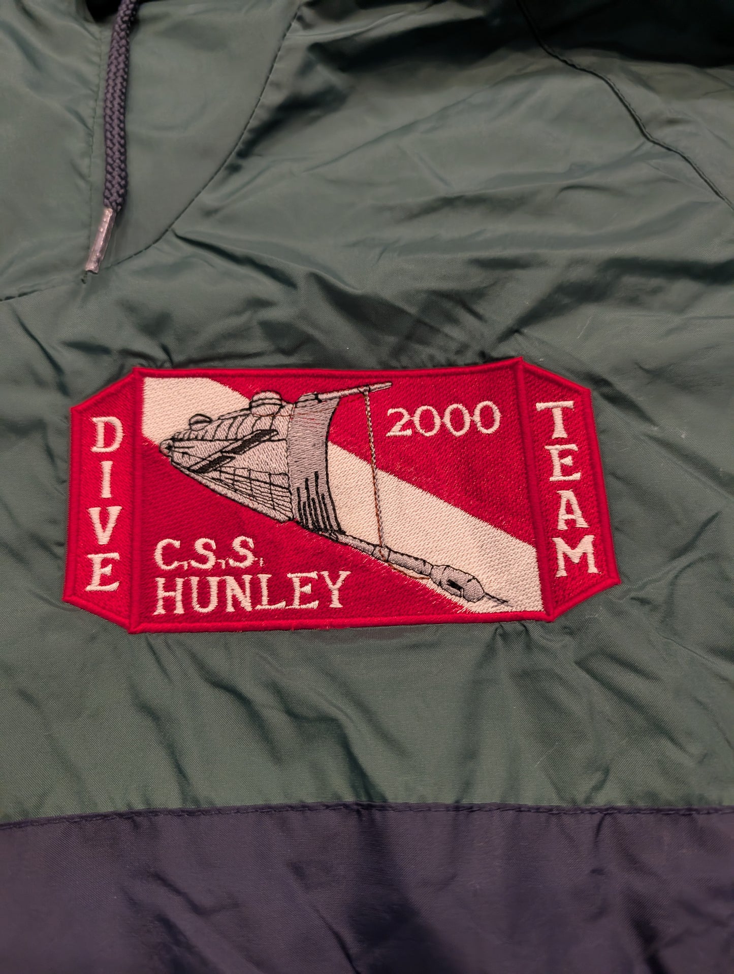 2000 C.S.S Hunley Dive Team 3/4 Zip Pullover Windbreaker