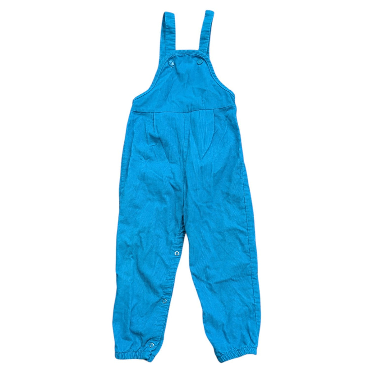 90s Youth Solid Light Blue Corduroy Overalls