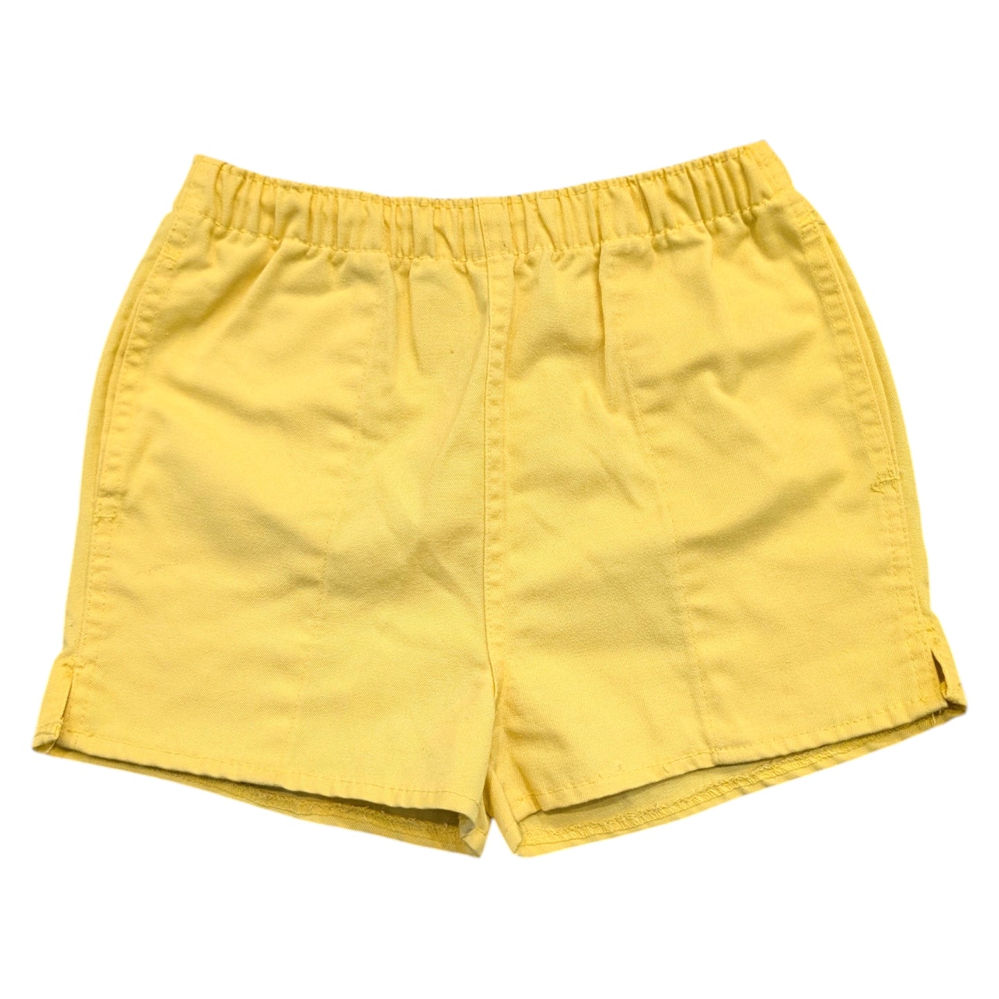 80s Youth Solid Yellow Shorts