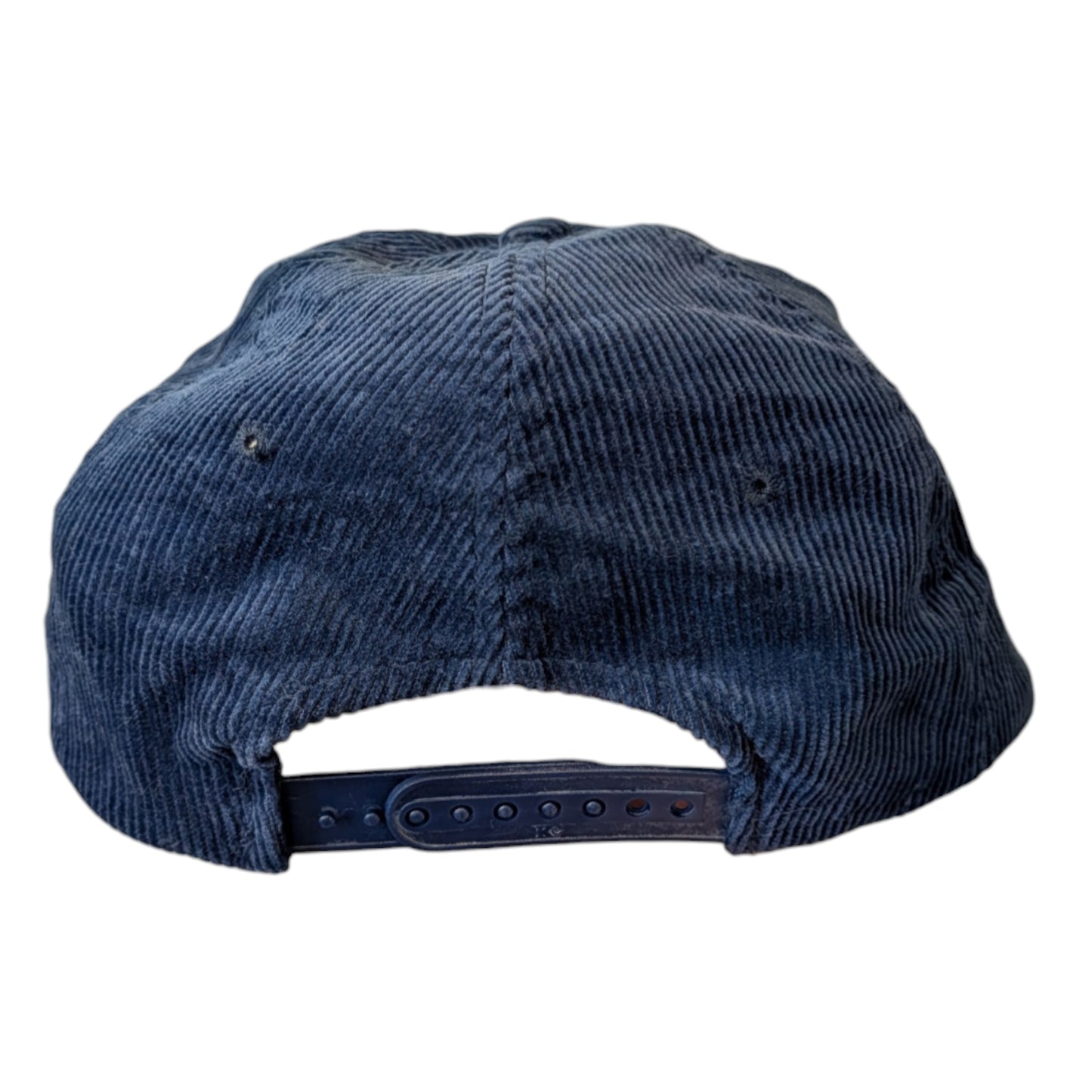 80s/90s Solid Navy Blue Corduroy Corded Snapback Hat