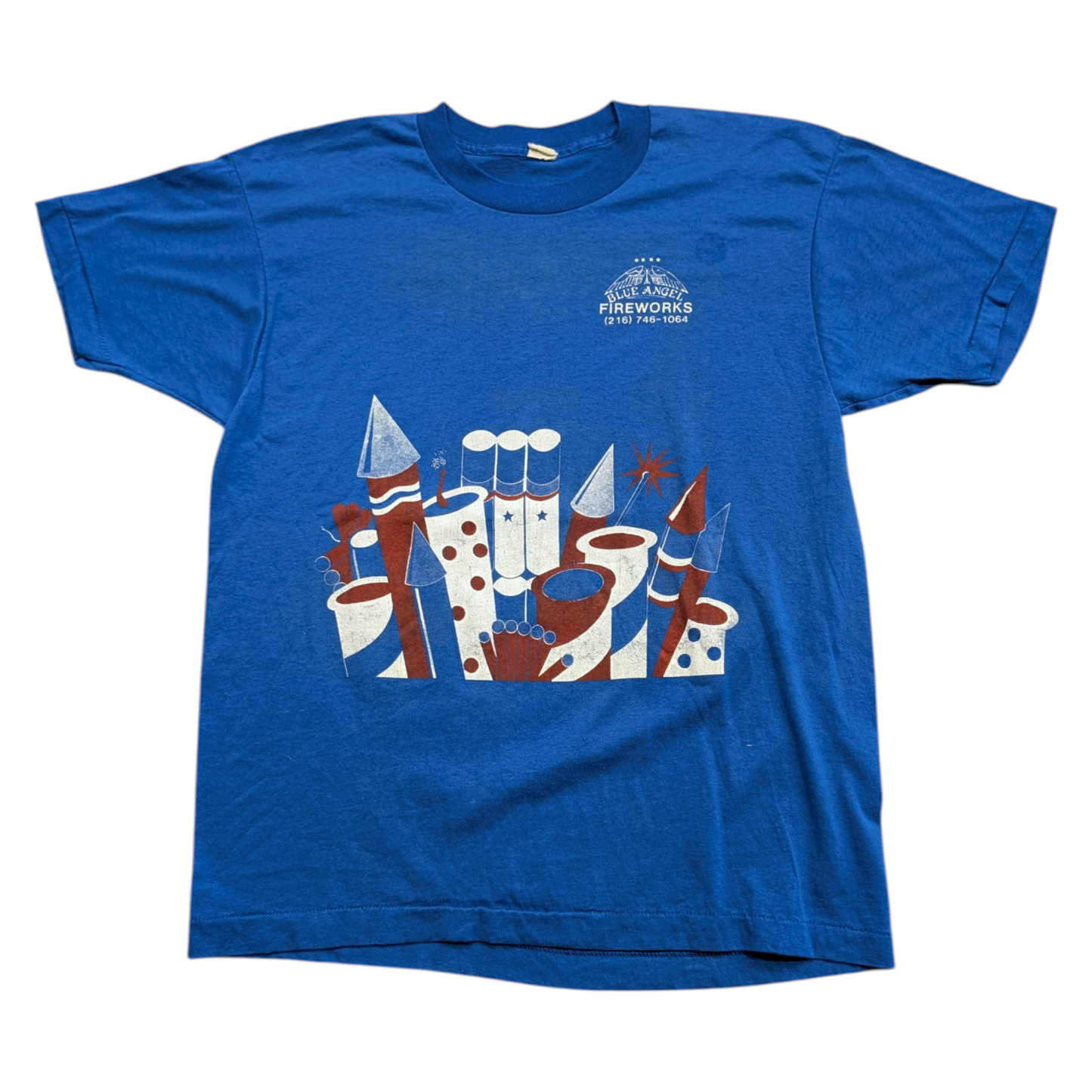 80s Blue Angel Fireworks Short Sleeve T Shirt