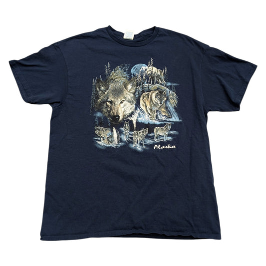 Y2K Alaska Wolves Graphic T shirt