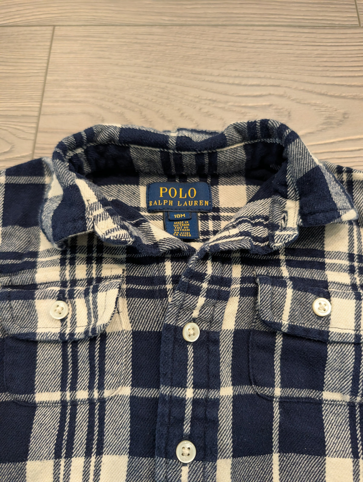 Y2K Youth Polo Ralph Lauren Button-Up Flannel Shirt with Soft Elbow Patches