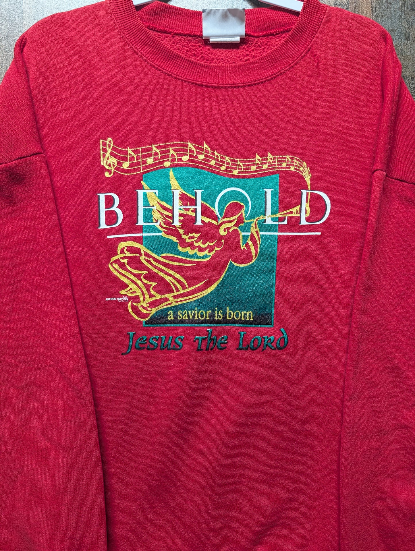 1996 Behold a savior is born Crewneck Sweatshirt