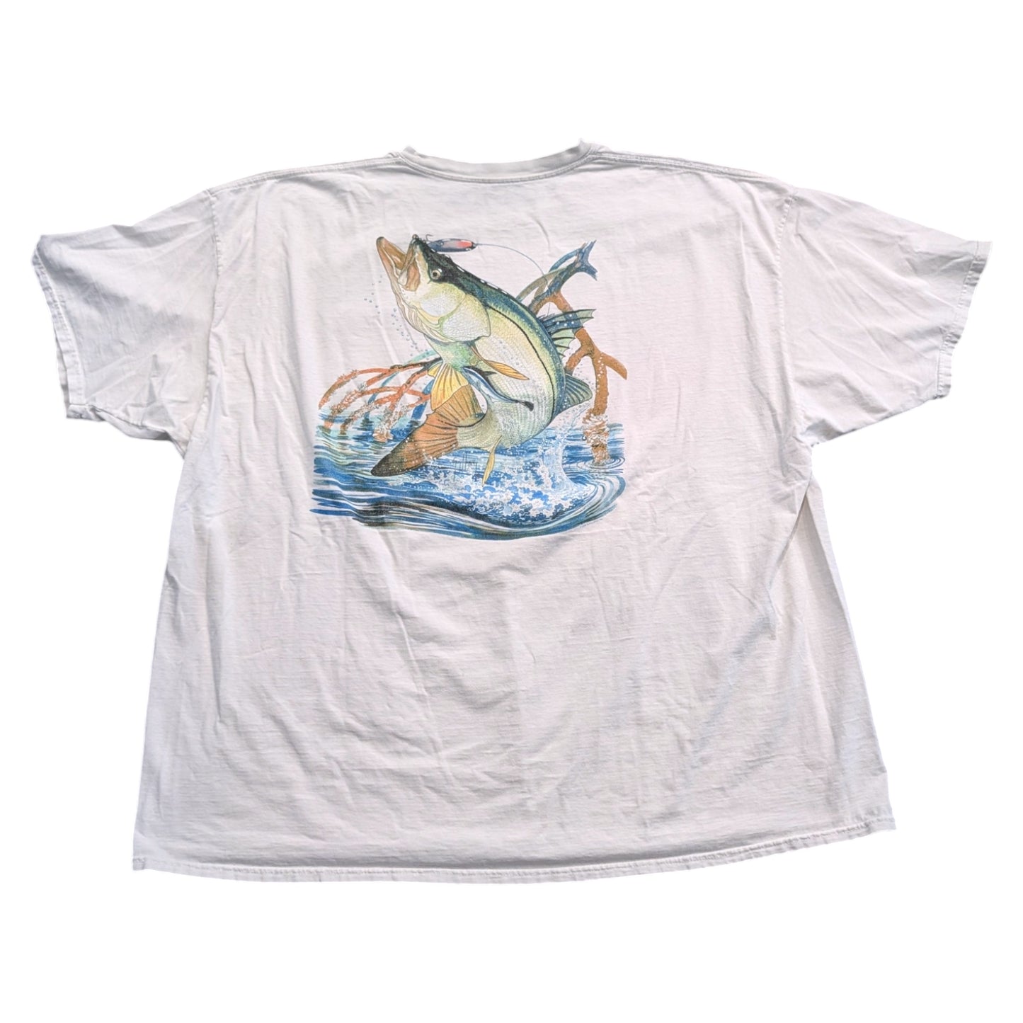 2009 Guy Harvey Snook Fish on Lure Out of Water T-shirt