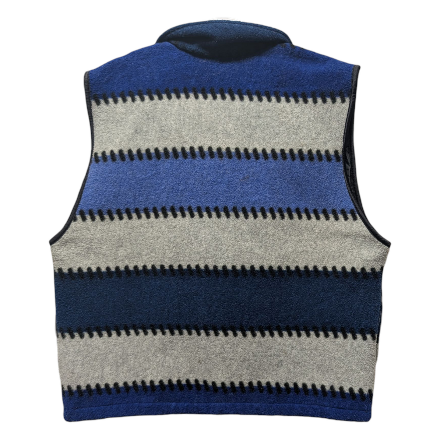 90s Sunbuster Abstract Pattern Fleece Zip Up Vest