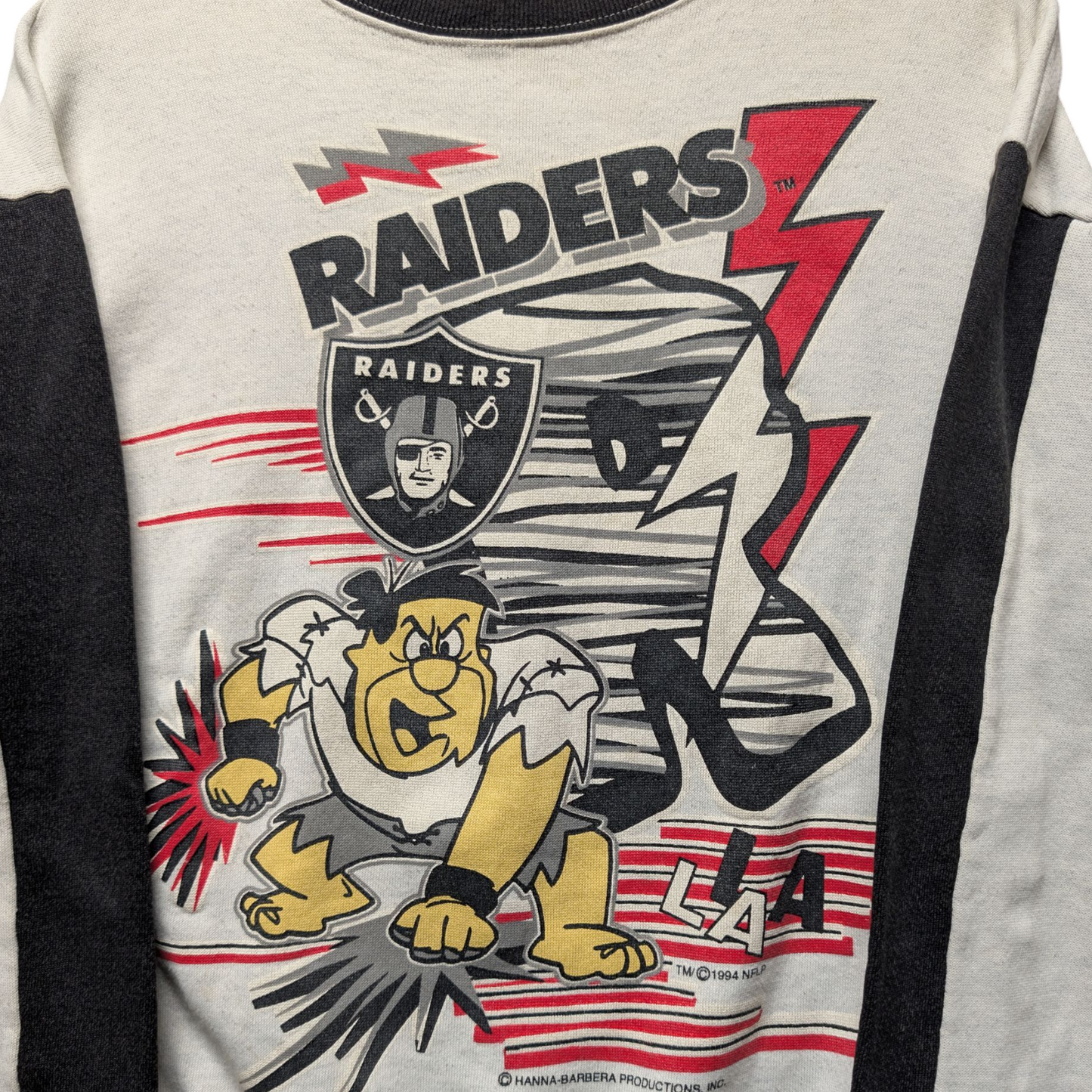 1994 LA Raiders Fred Flintstone Crewneck Sweatshirt