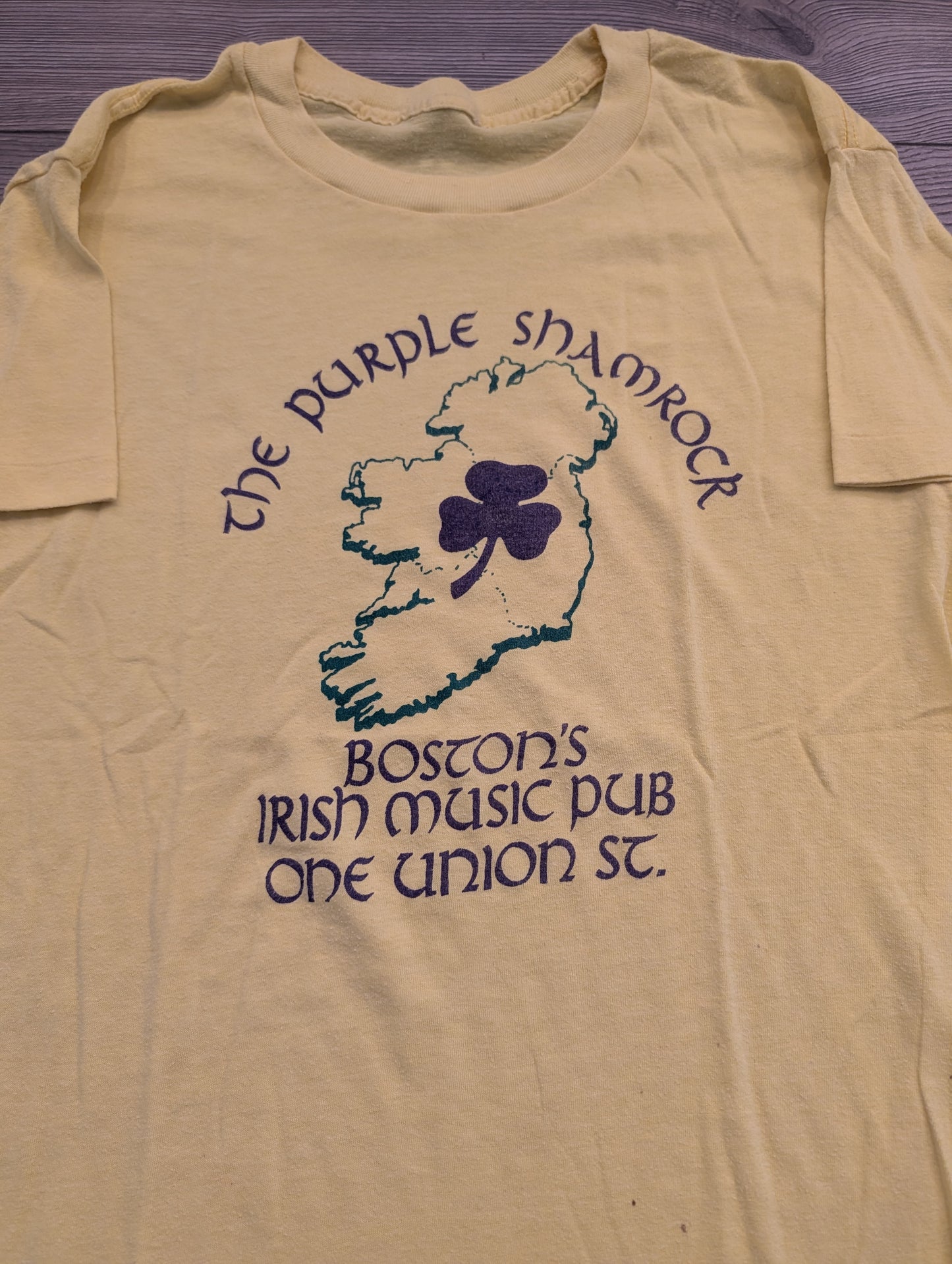 80's The Purple Shamrock Boston Pub T shirt