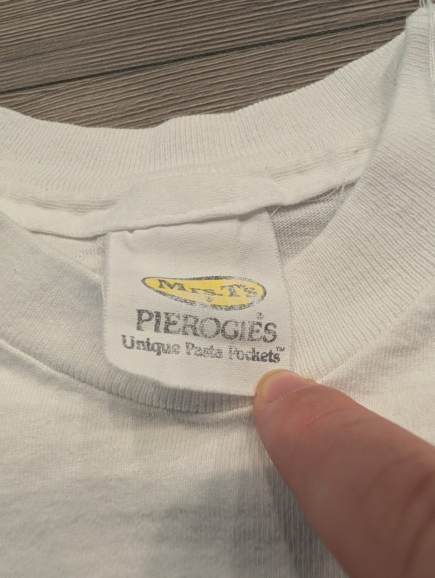 90s Womens Mrs. T's Pierogy Woman T shirt