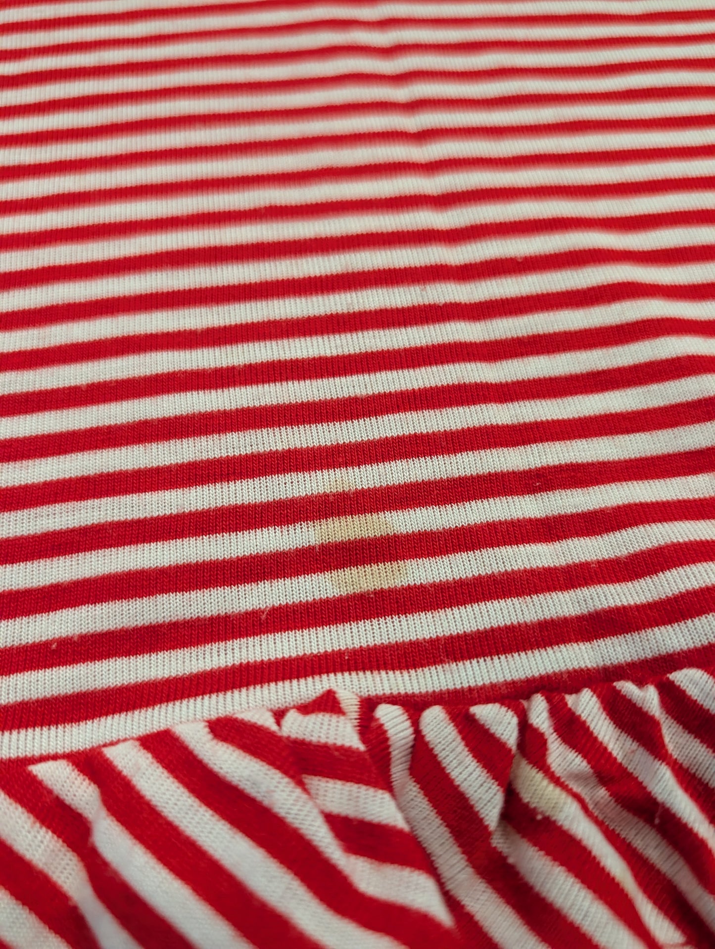 80s/90s Youth Red and White Striped Top