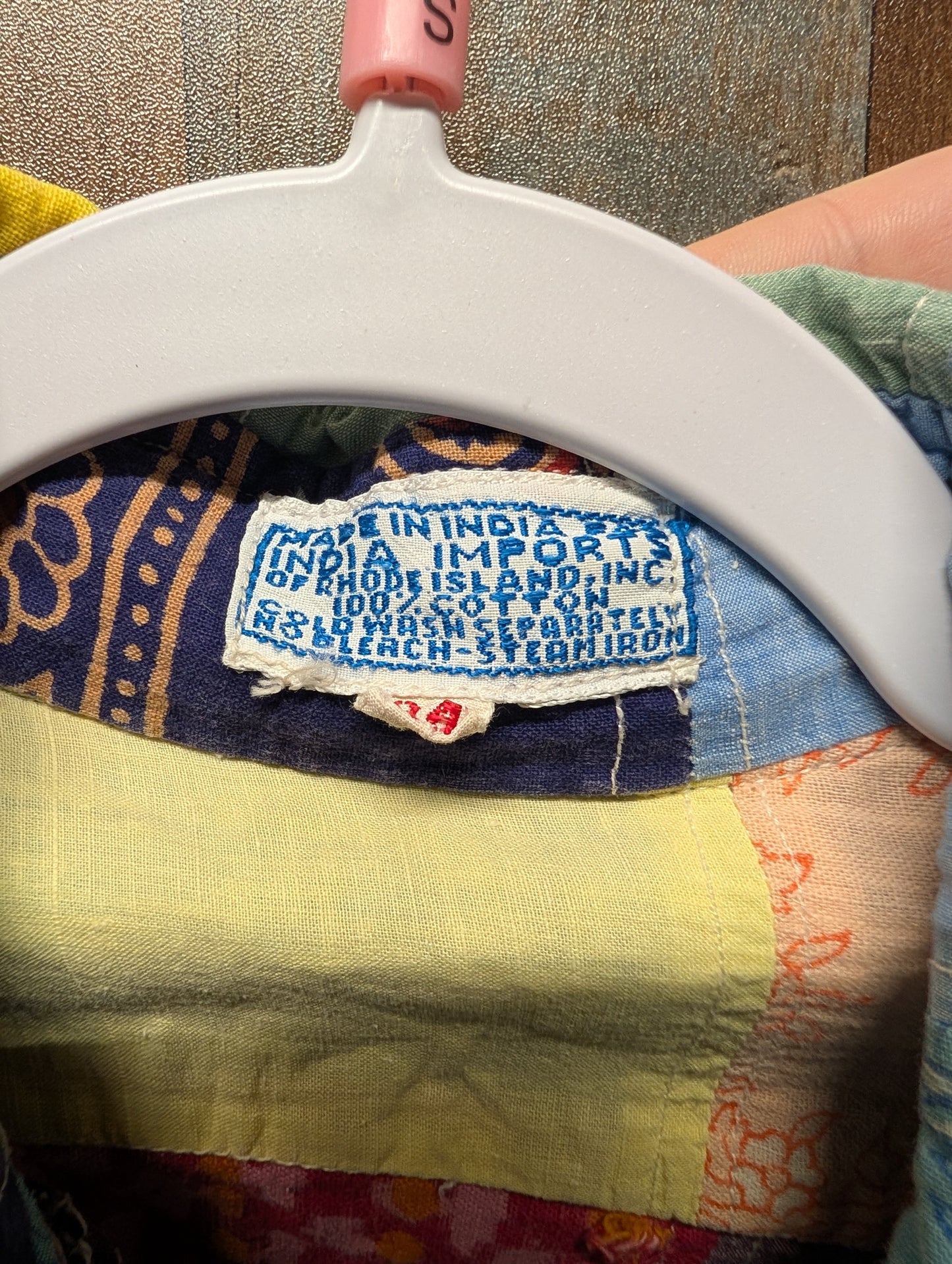 90s Unique Quilted Patchwork Design Button Up Shirt