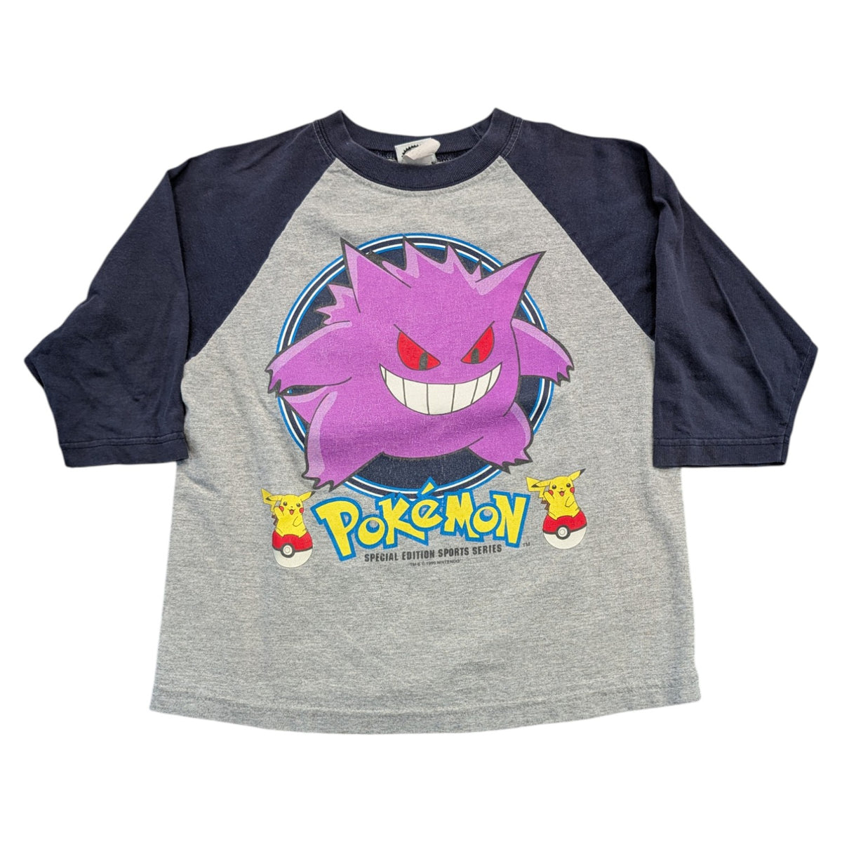 1999 Youth Gengar Sports Series 3/4 Sleeve Pokémon T-shirt