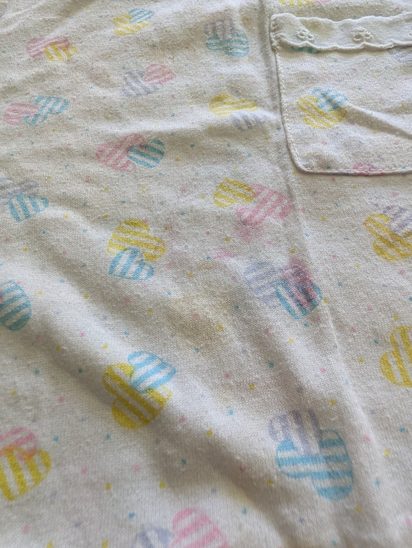 80s Youth AOP Pastel Colored Hearts T shirt