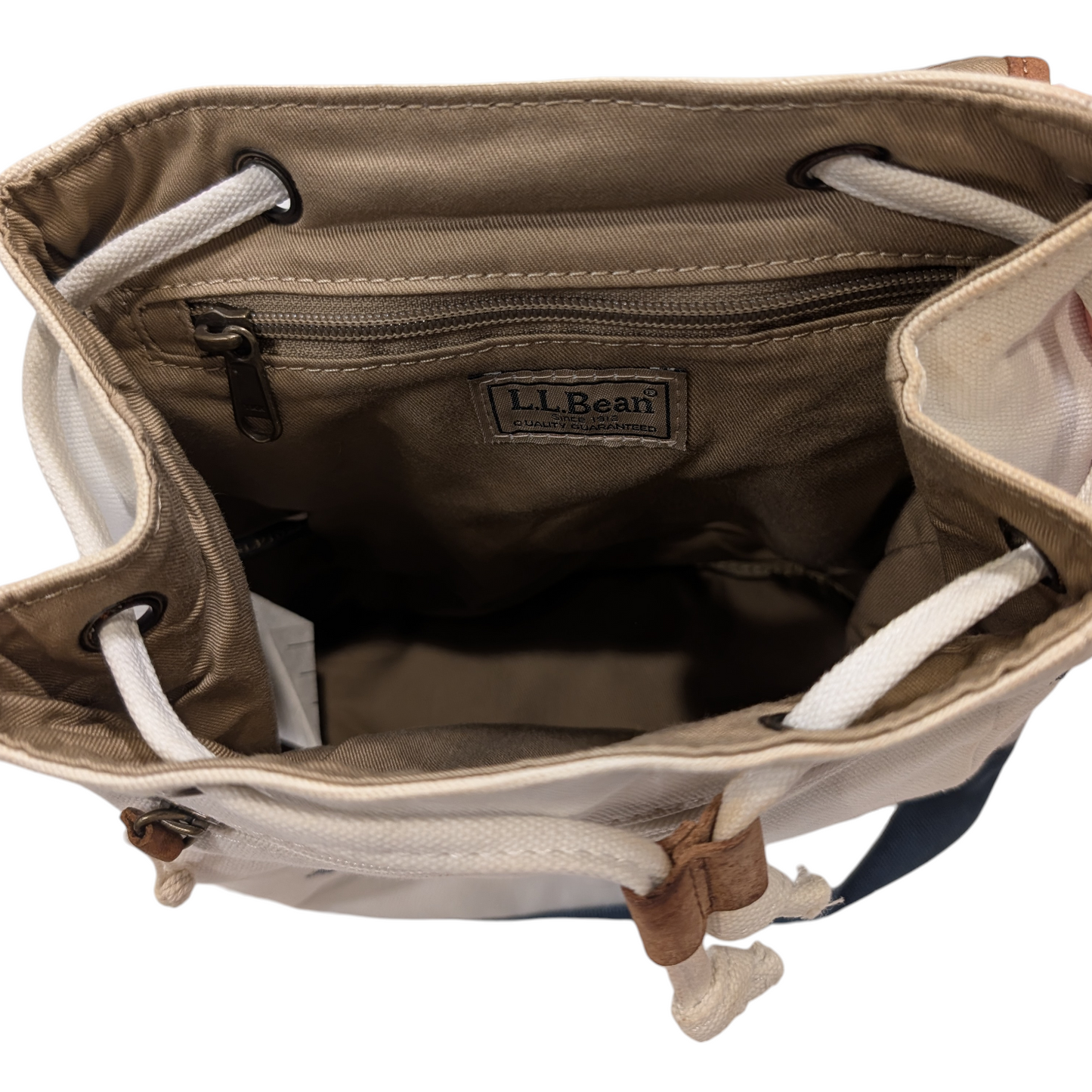 90's LL Bean Canvas Purse Boat & Tote Backpack with AOP Embroidered Whales