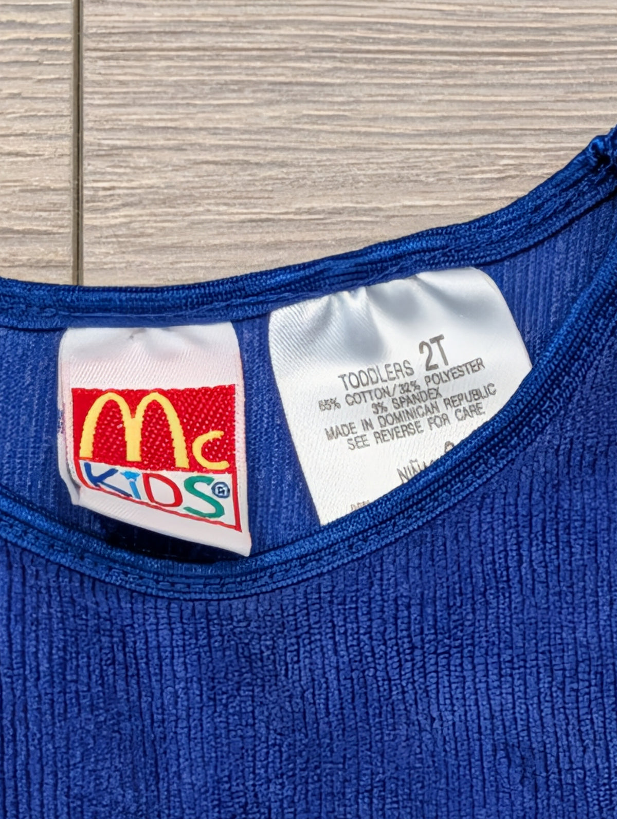90s/Y2k Youth Solid Blue Mc Kids Long Sleeve Shirt
