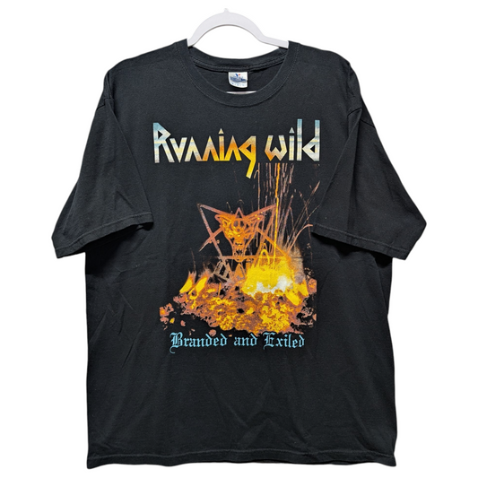 Mid 2000's Running Wild Branded and Exiled Metal T shirt